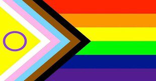 Progress Pride flag with inclusive colors for LGBTQ+ community.